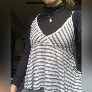 ECOTE black and white striped tank